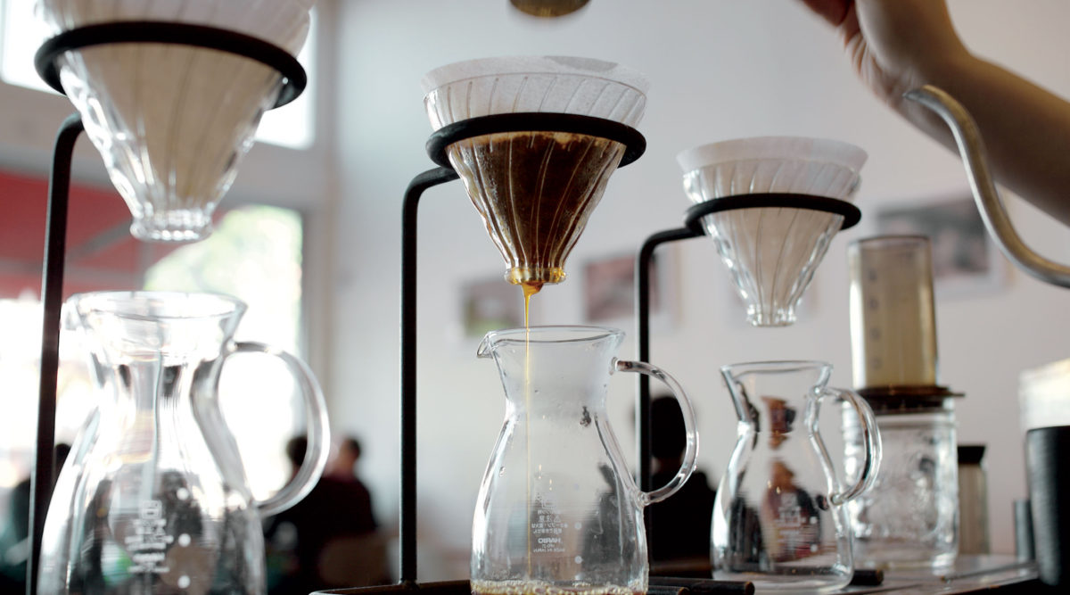 pour over set up
