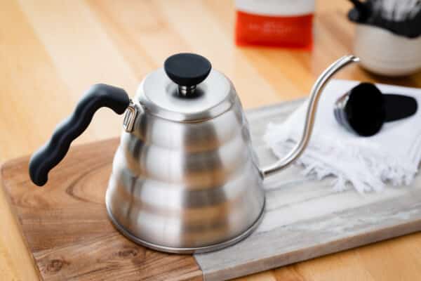 Hario Buono Kettle on a decorative board