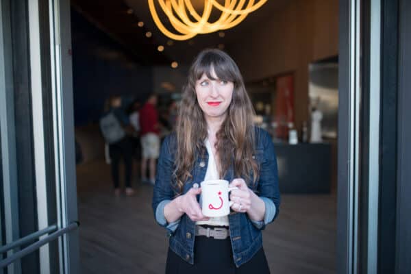 Ritual's founder Eileen sipping a coffee