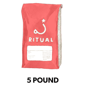 5lb red coffee bag illustration