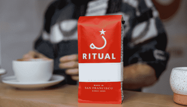 Red Ritual bag on coffee table