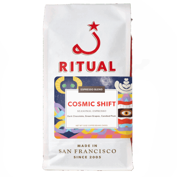 12oz bag of Cosmic Shift seasonal espresso