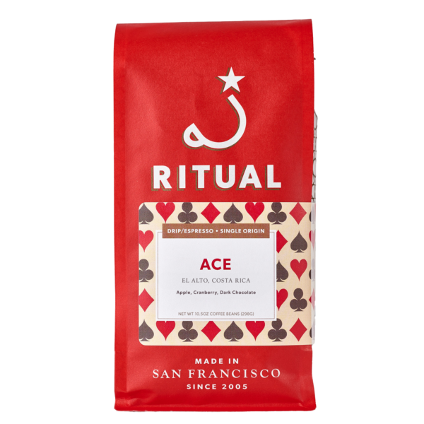 red 10.5oz bag of ACE El Alto