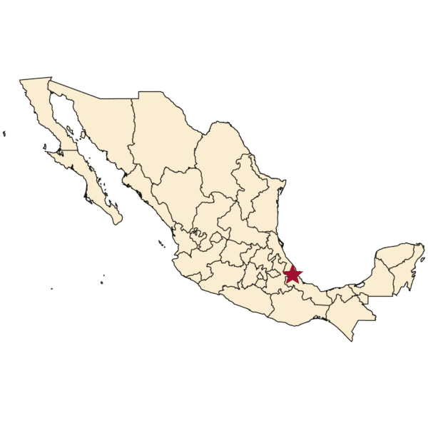 Map of Veracruz, M&eacute;xico