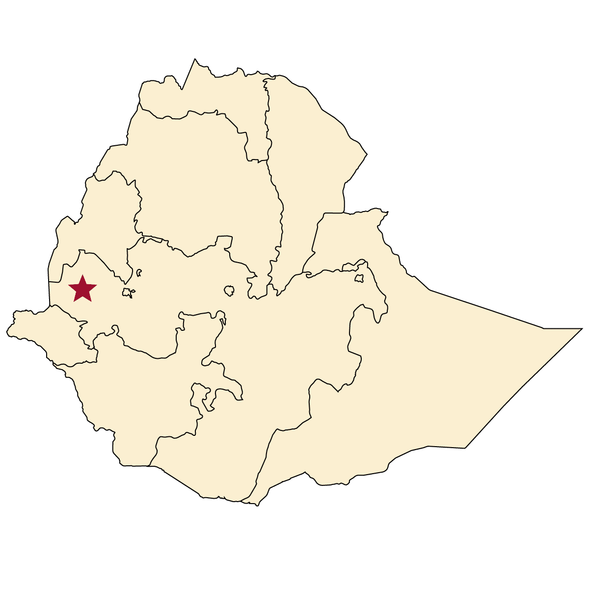 Map of Guji Zone, Ethiopia