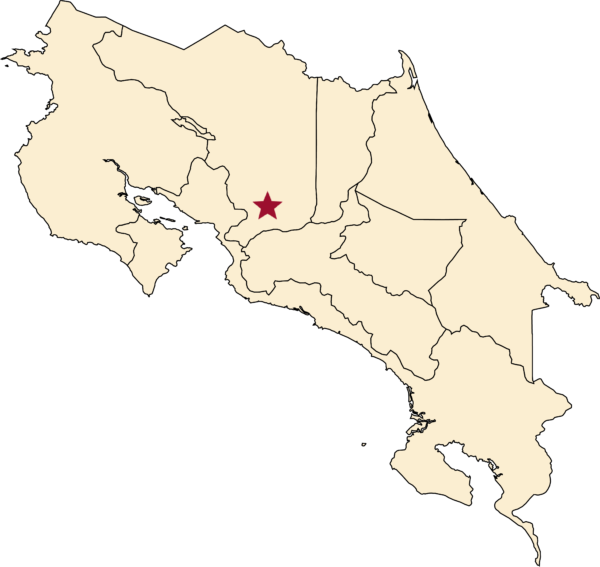Map of Alajuela, Costa Rica
