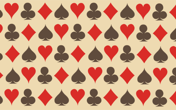 Pattern of playing cards suite