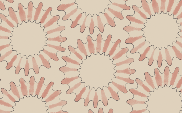 hand drawing of v60 filter pattern