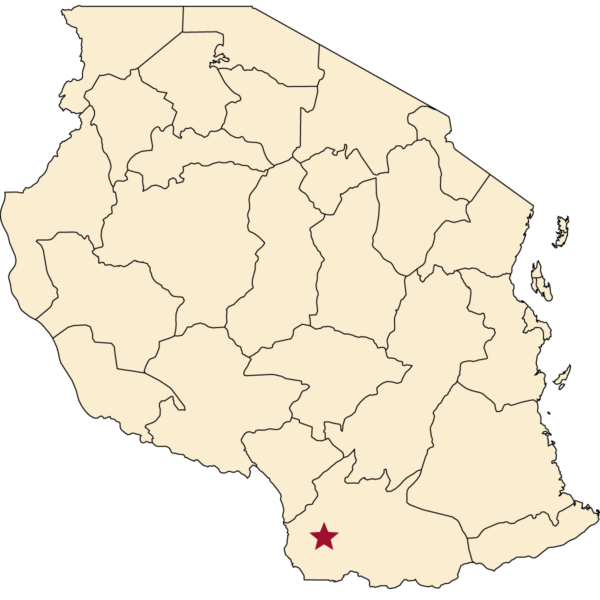 Map of Ruvuma, Tanzania