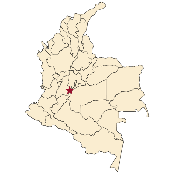Map of Northern Huila & Tolima, Colombia
