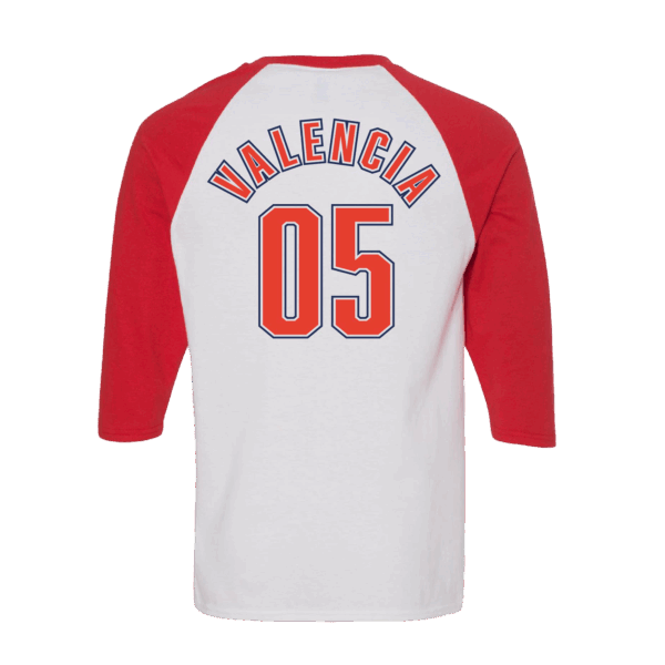 Back of baseball shirt