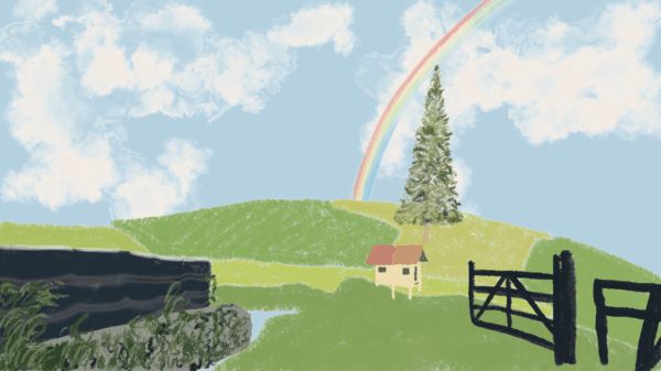 Illustration of the Finca Santa Cruz farm