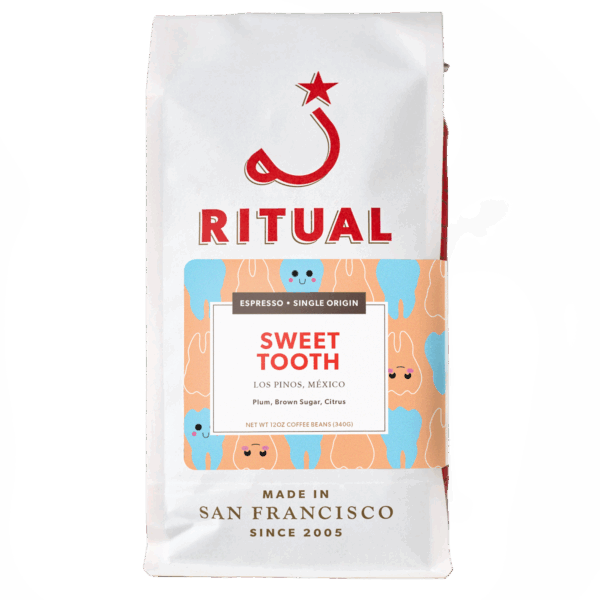 12oz bag of Sweet Tooth Los Pinos espresso